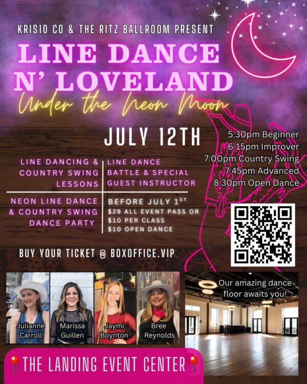 Line Dance n' Loveland at the Landing Event Center July 12th